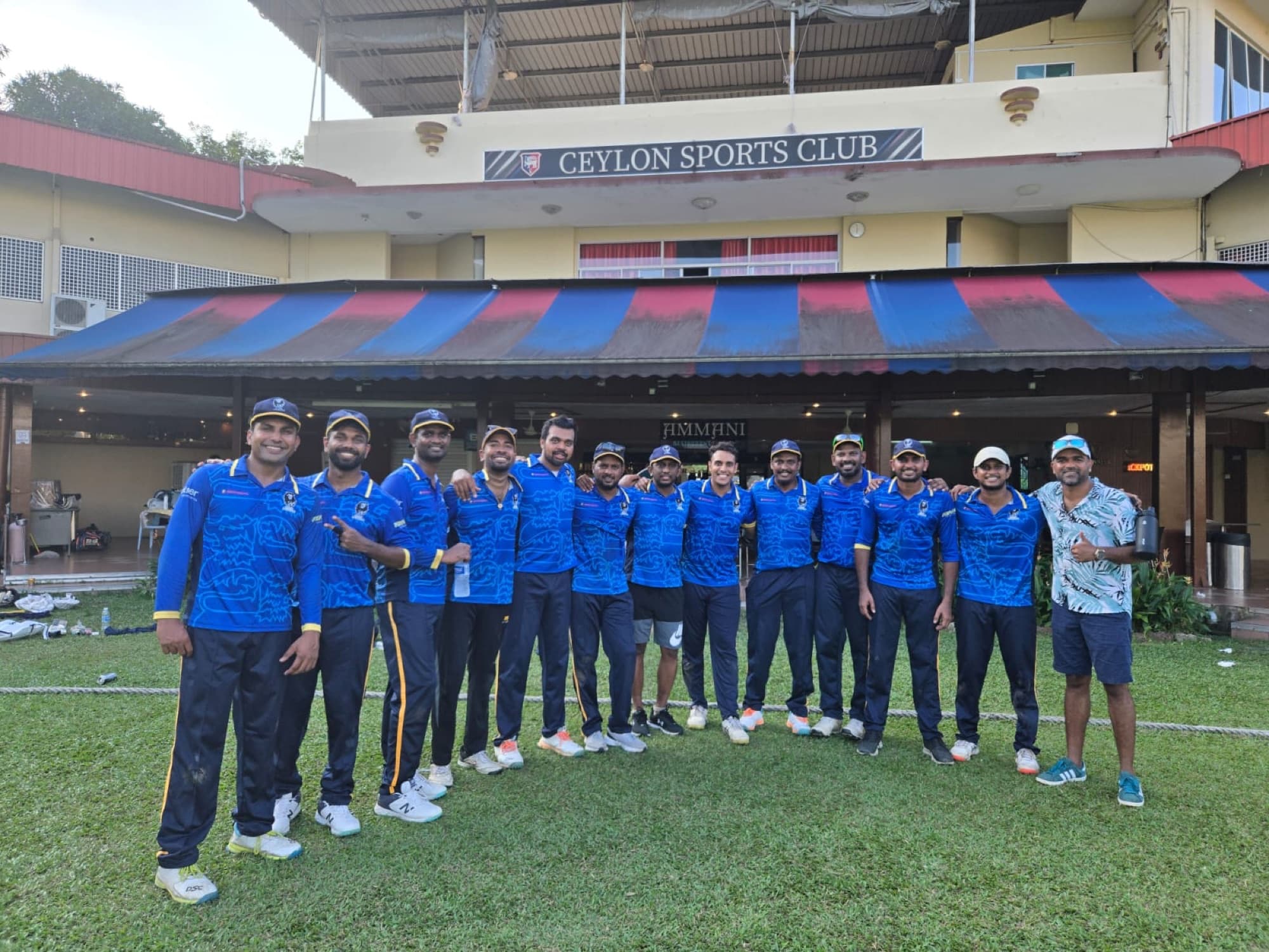 The squad in club colours at Ceylon Sports Club